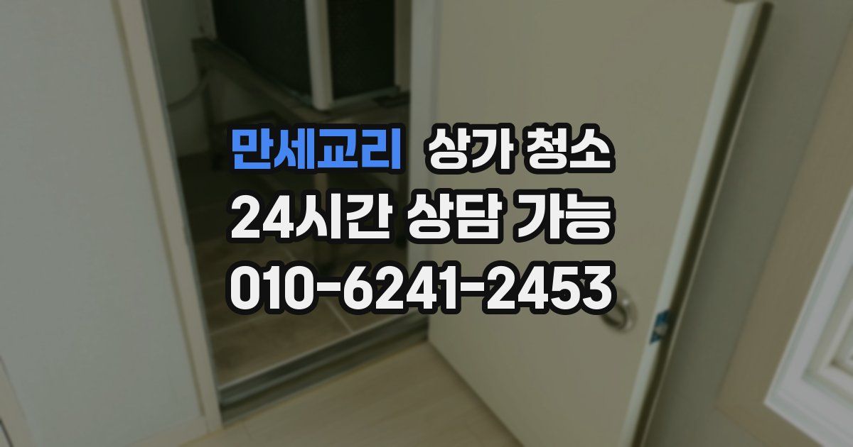 만세교리 상가 청소