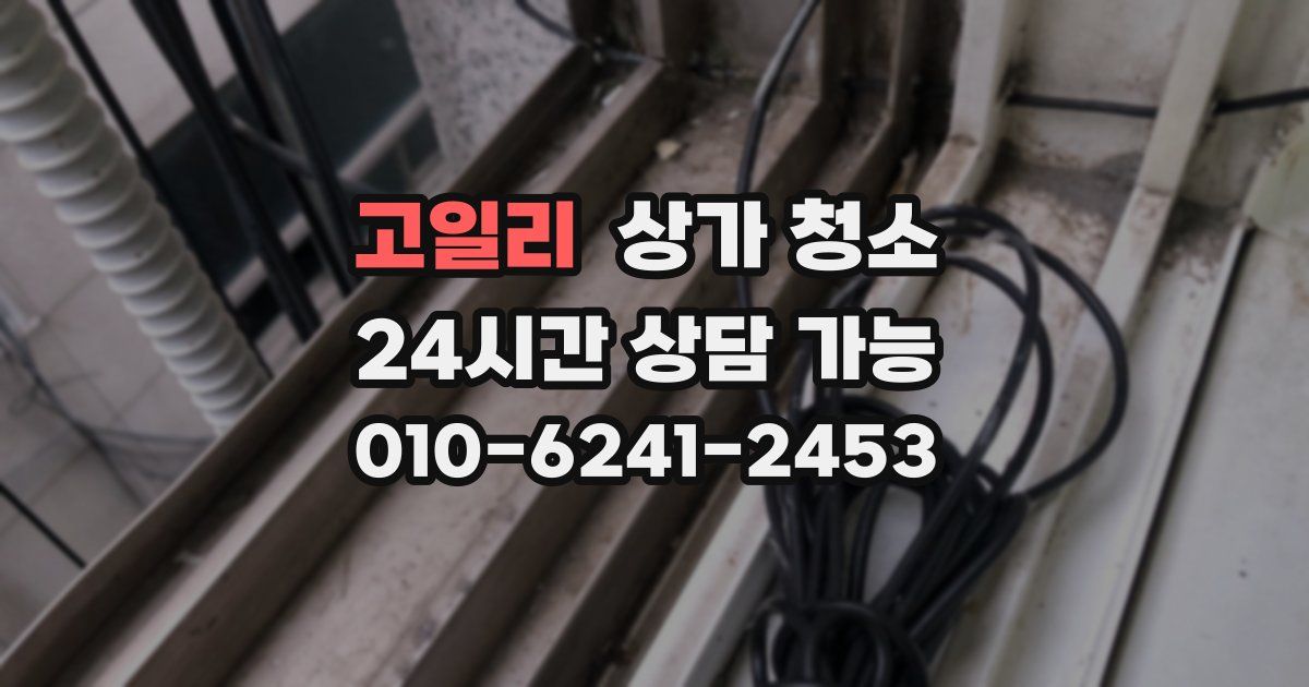 고일리 상가 청소