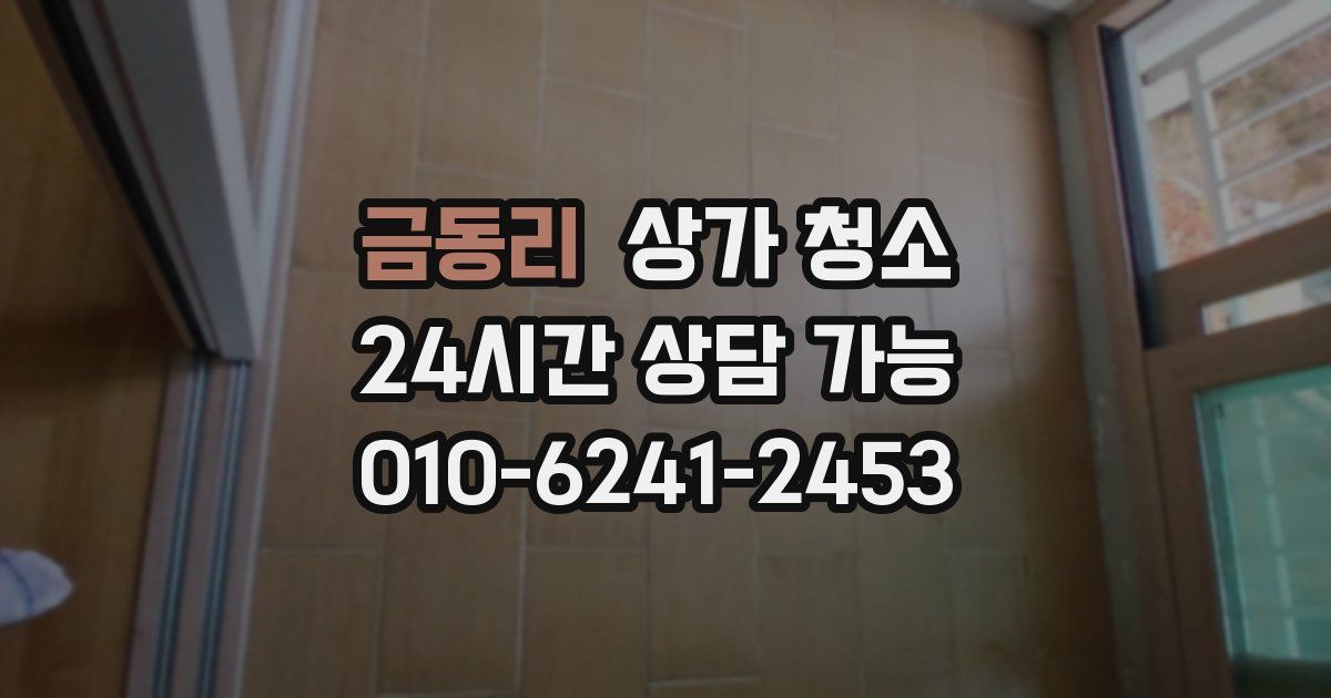 금동리 상가 청소