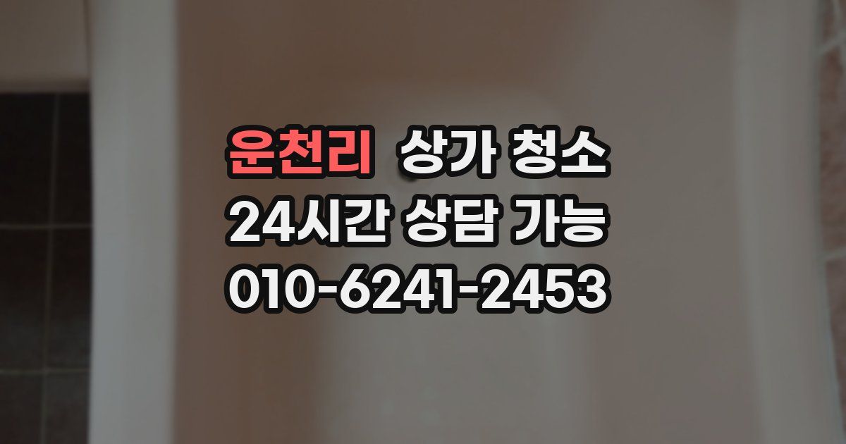 운천리 상가 청소