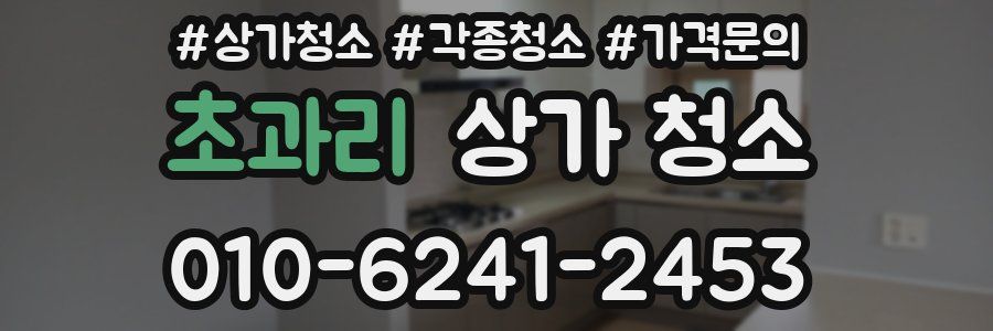 초과리 상가 청소