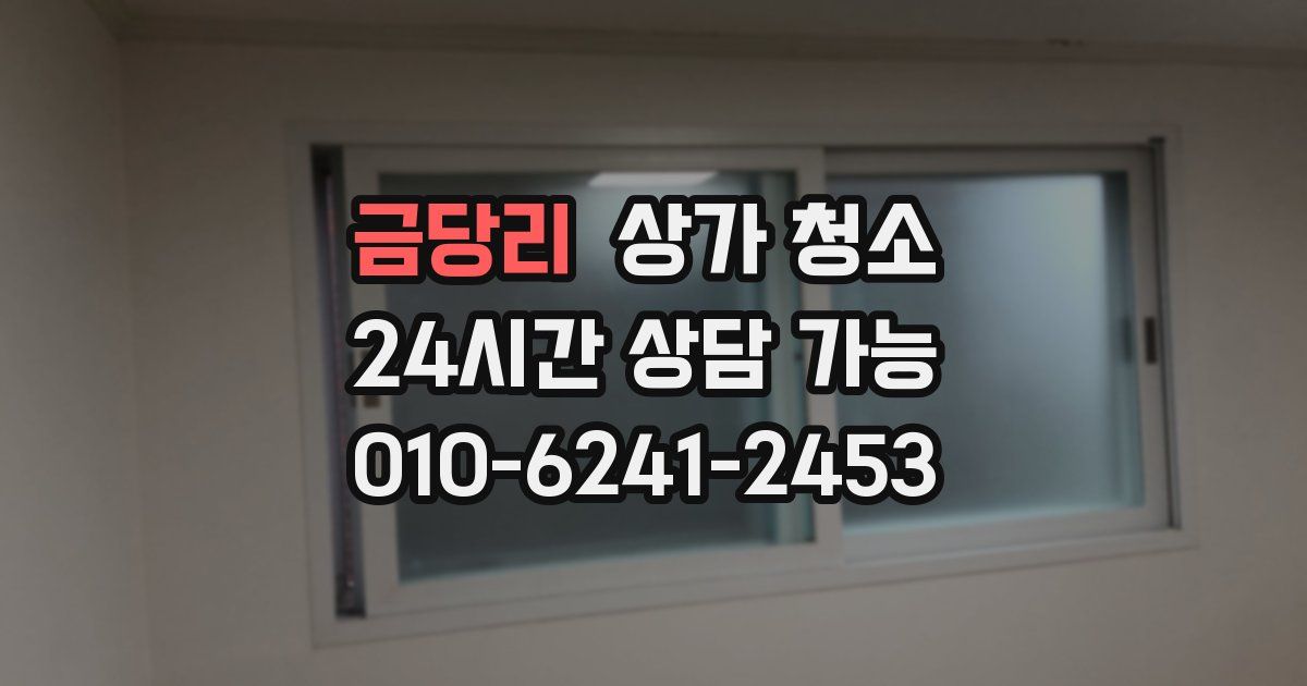 금당리 상가 청소