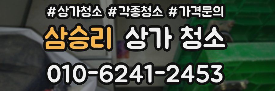삼승리 상가 청소