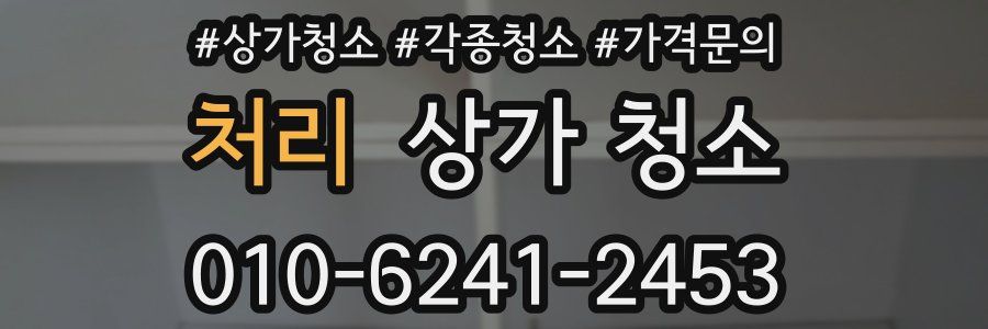 처리 상가 청소