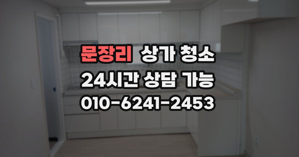 문장리 상가 청소