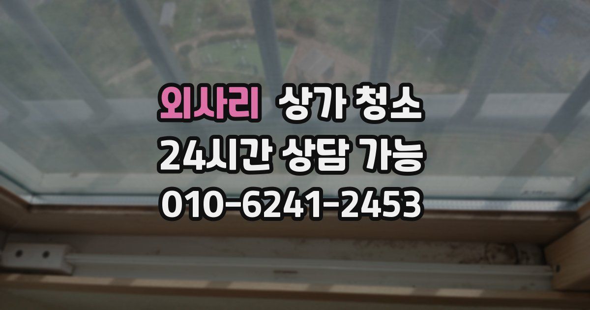 외사리 상가 청소