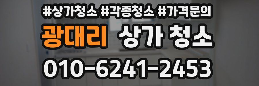 광대리 상가 청소
