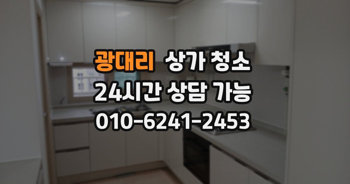 광대리 상가 청소