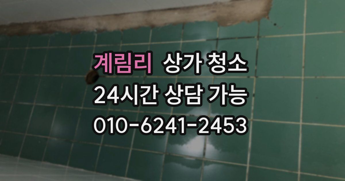 계림리 상가 청소