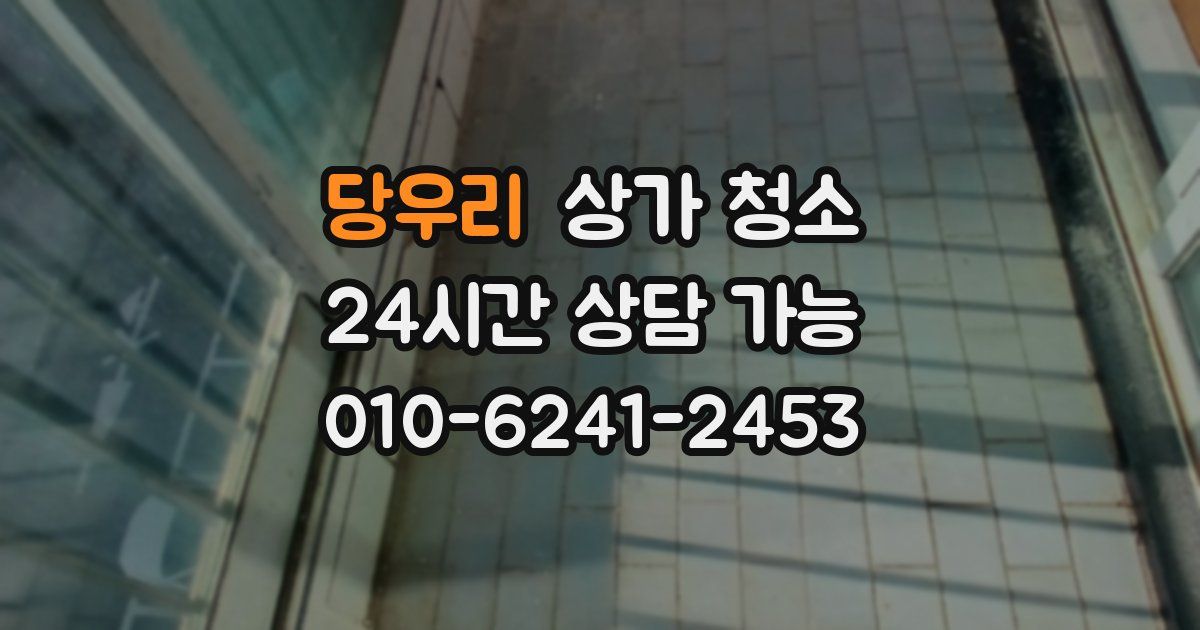 당우리 상가 청소