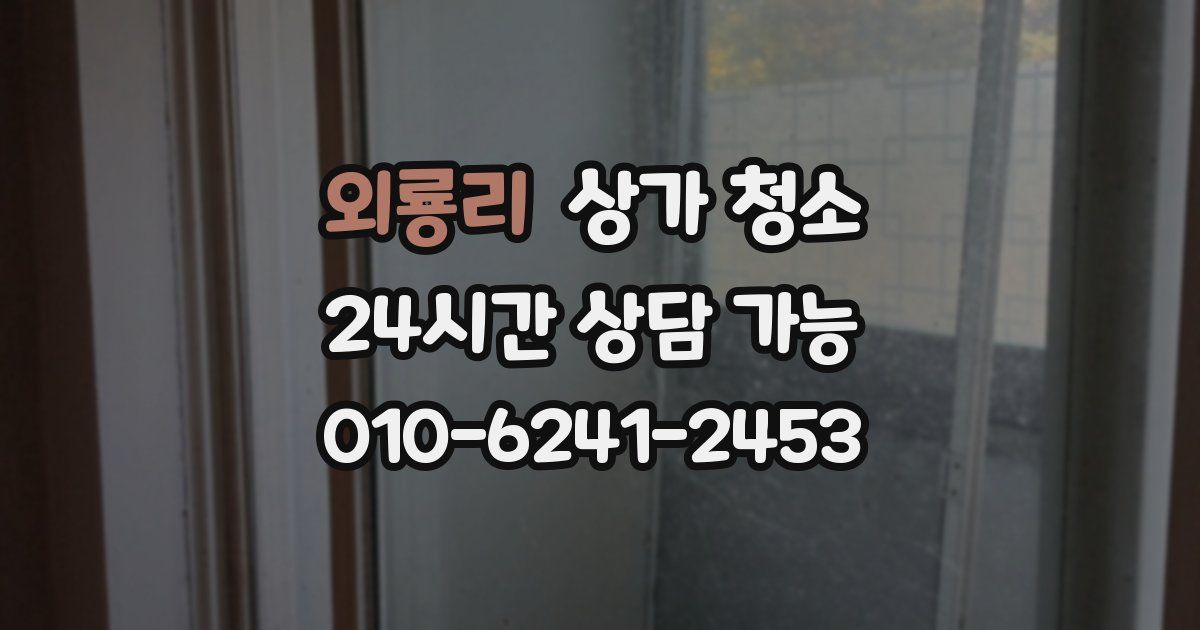 외룡리 상가 청소