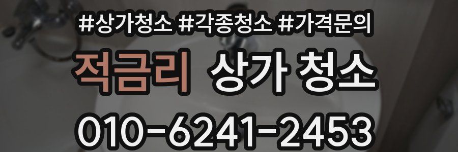 적금리 상가 청소