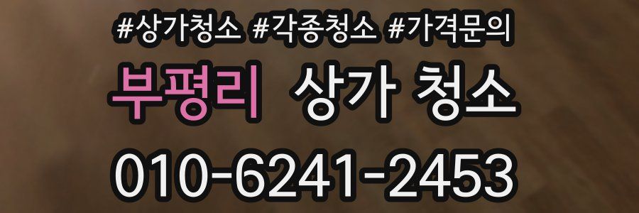 부평리 상가 청소