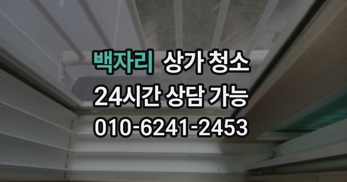 백자리 상가 청소