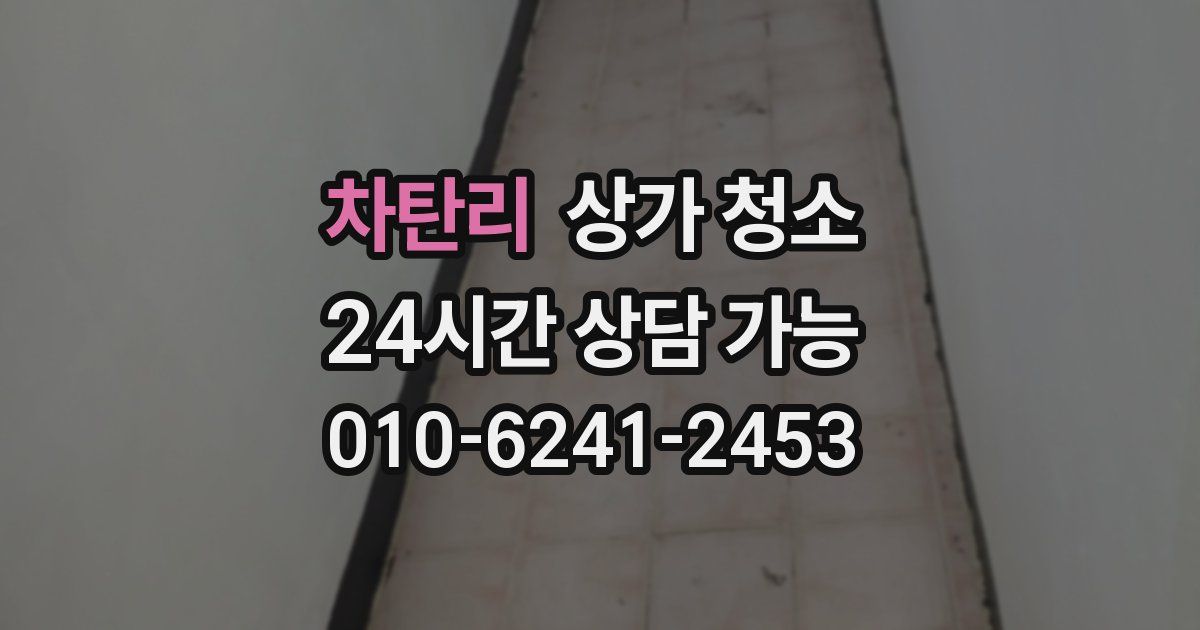 차탄리 상가 청소