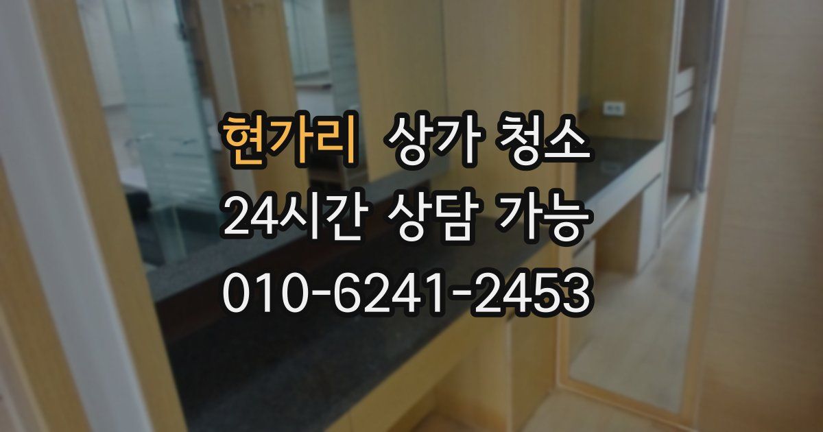 현가리 상가 청소