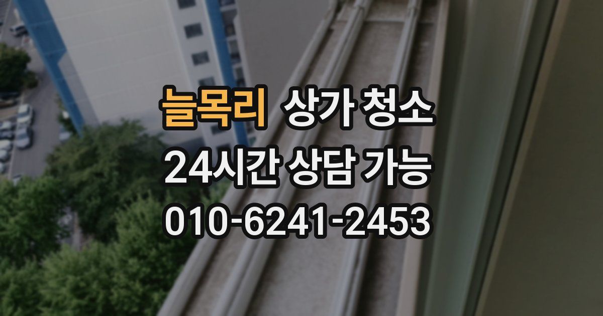 늘목리 상가 청소
