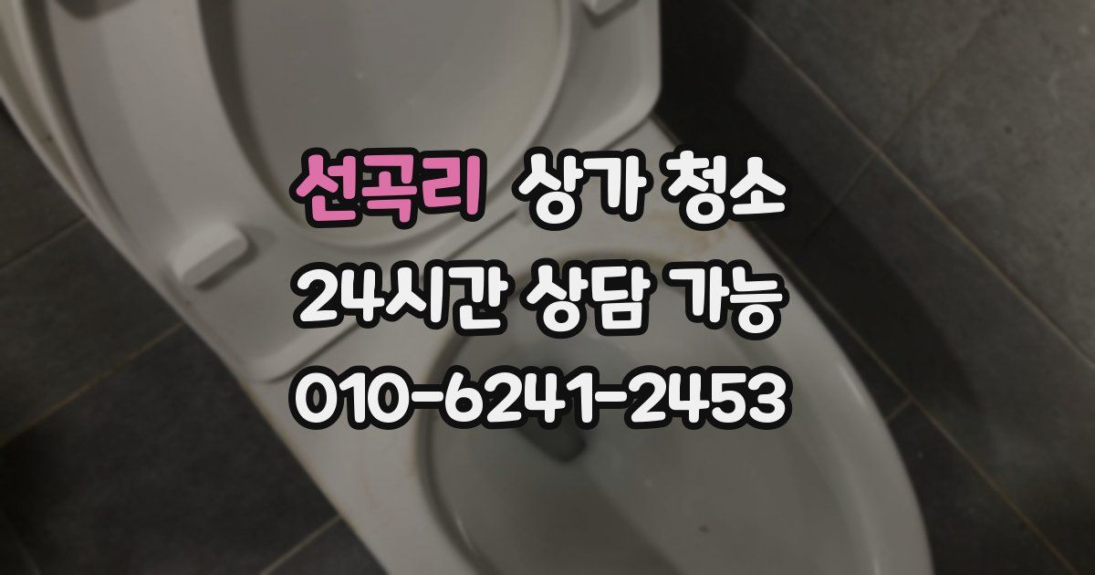 선곡리 상가 청소
