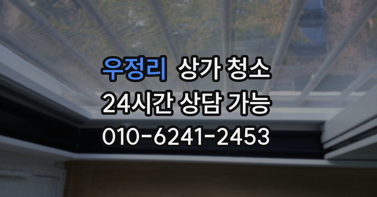 우정리 상가 청소