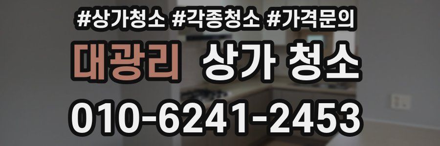 대광리 상가 청소