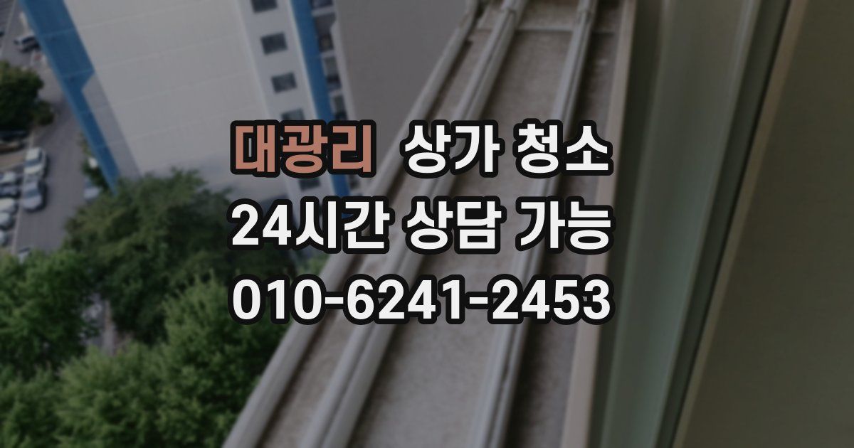 대광리 상가 청소