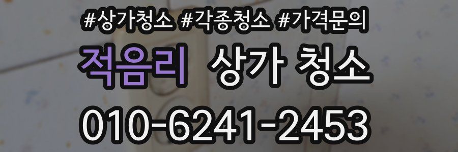 적음리 상가 청소