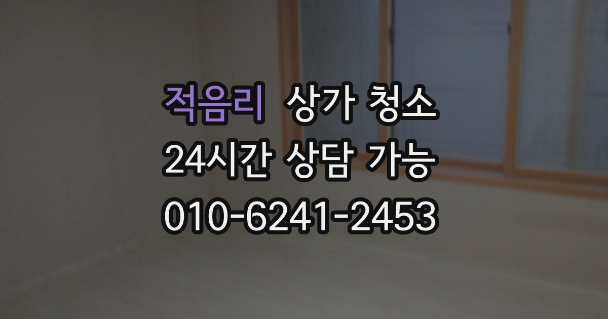 적음리 상가 청소
