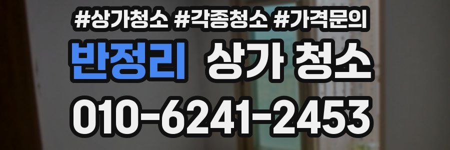 반정리 상가 청소