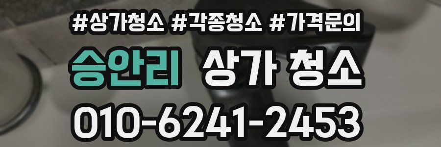 승안리 상가 청소