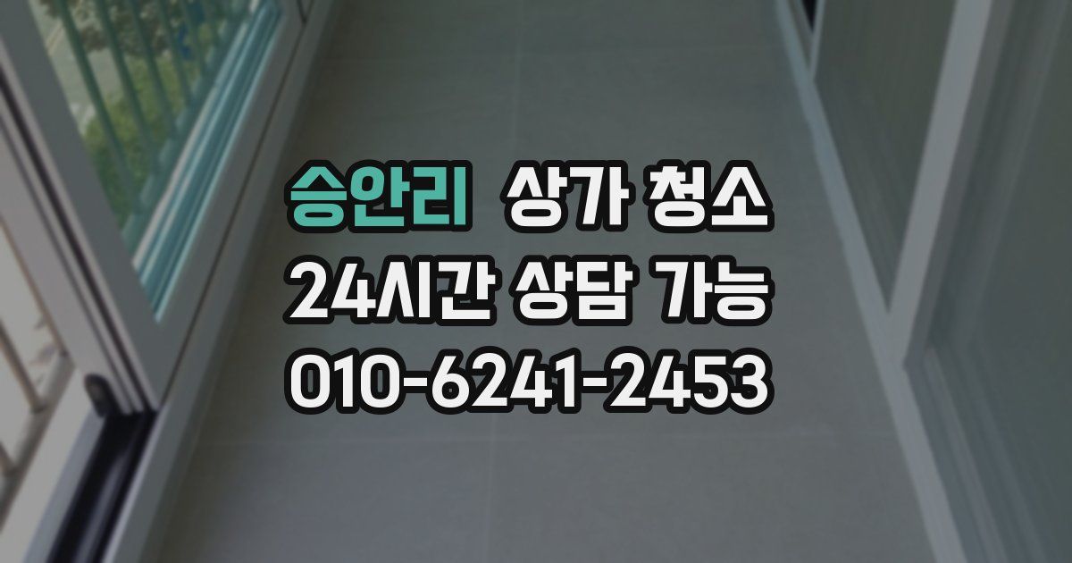 승안리 상가 청소