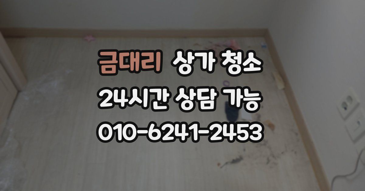 금대리 상가 청소
