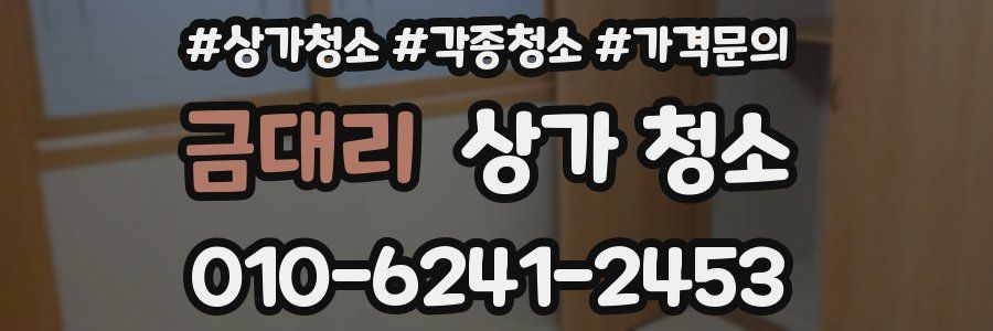 금대리 상가 청소