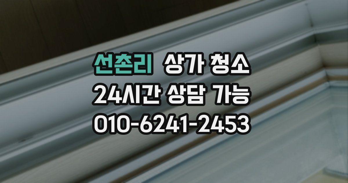 선촌리 상가 청소