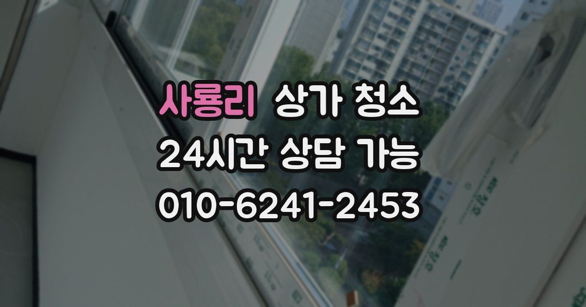 사룡리 상가 청소
