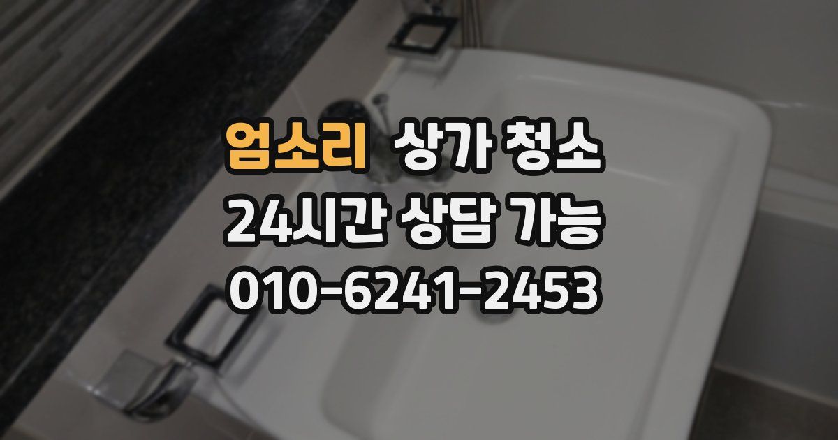 엄소리 상가 청소