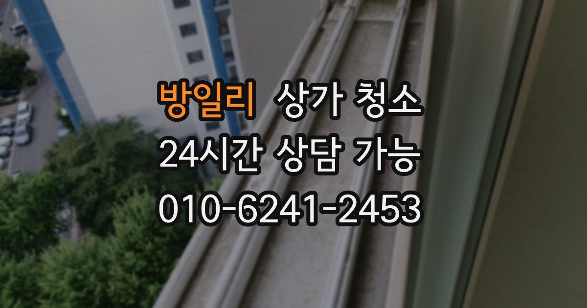 방일리 상가 청소