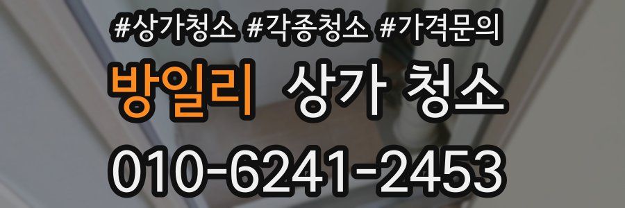 방일리 상가 청소