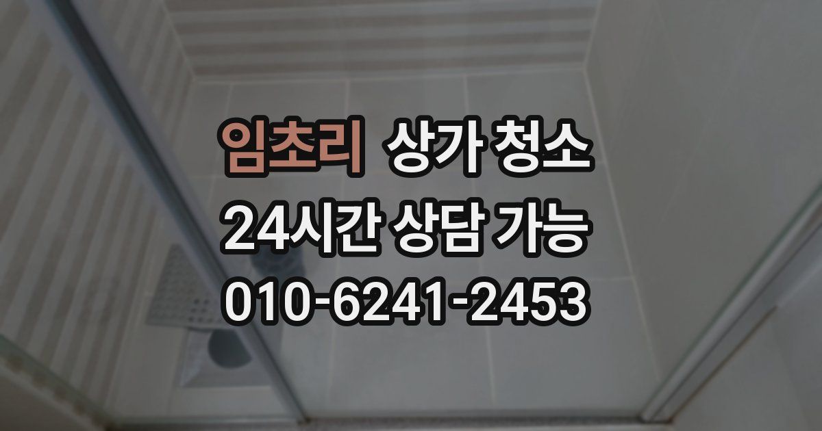임초리 상가 청소