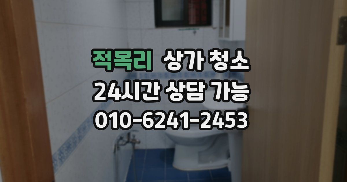 적목리 상가 청소