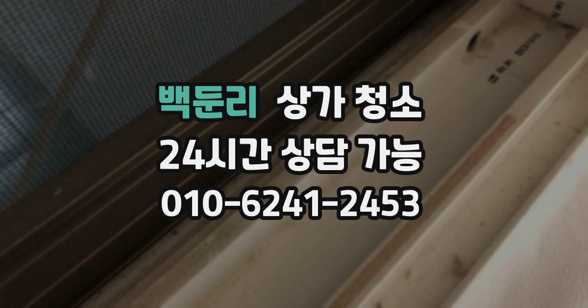 백둔리 상가 청소