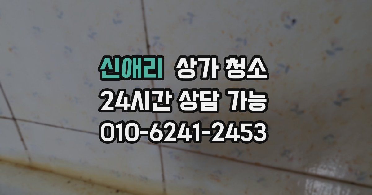 신애리 상가 청소