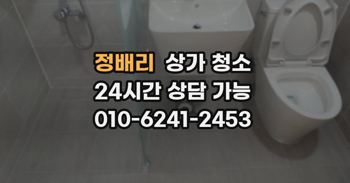 정배리 상가 청소