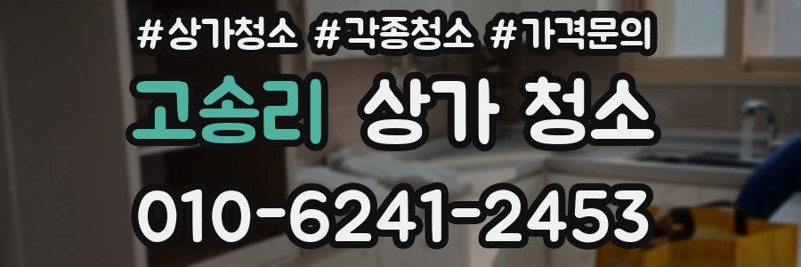고송리 상가 청소