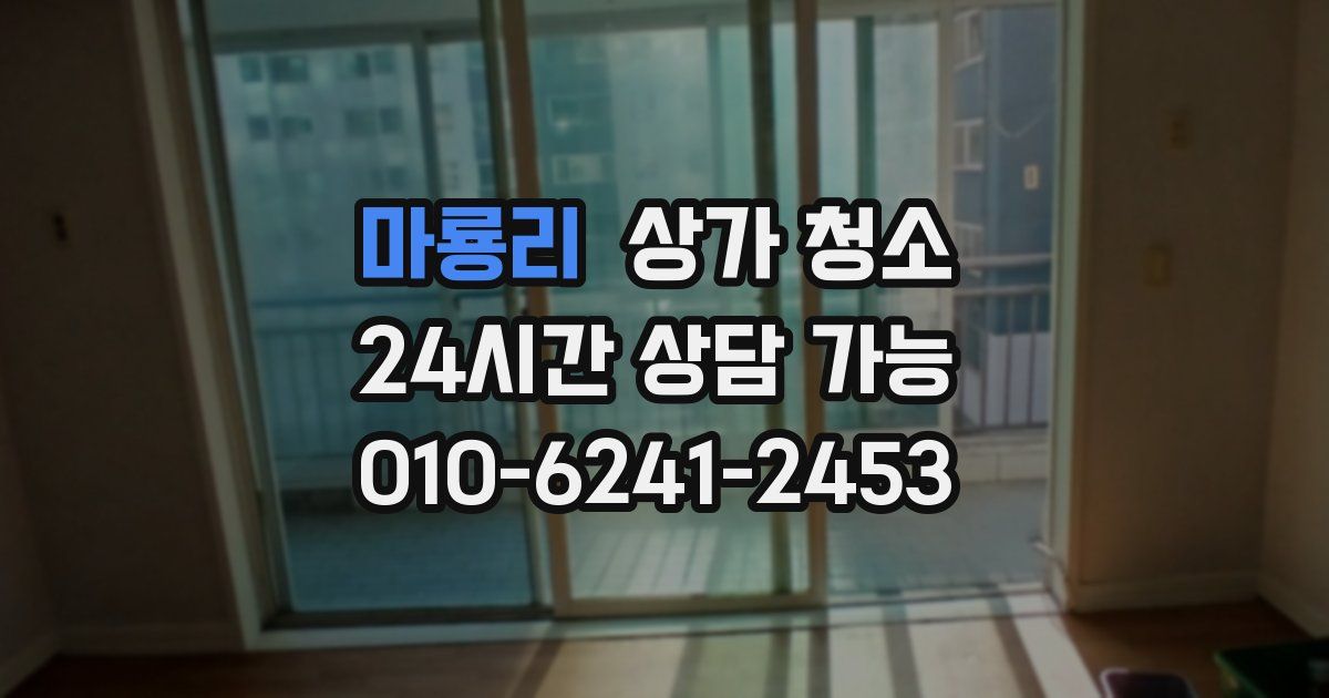 마룡리 상가 청소