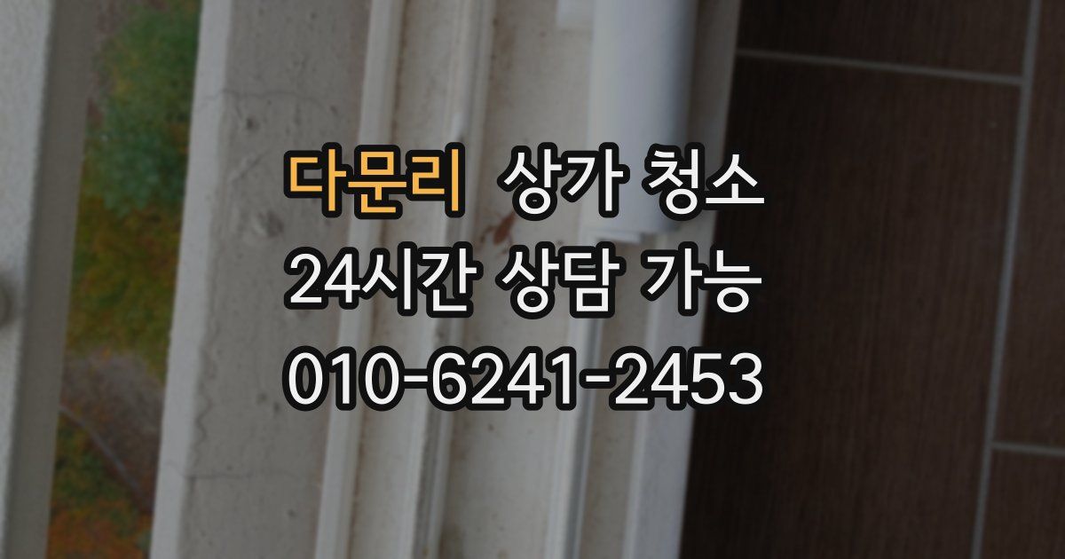 다문리 상가 청소