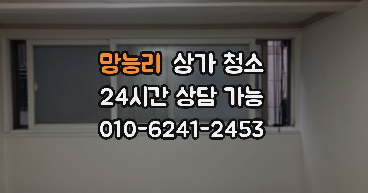 망능리 상가 청소