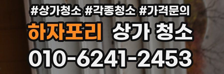 하자포리 상가 청소