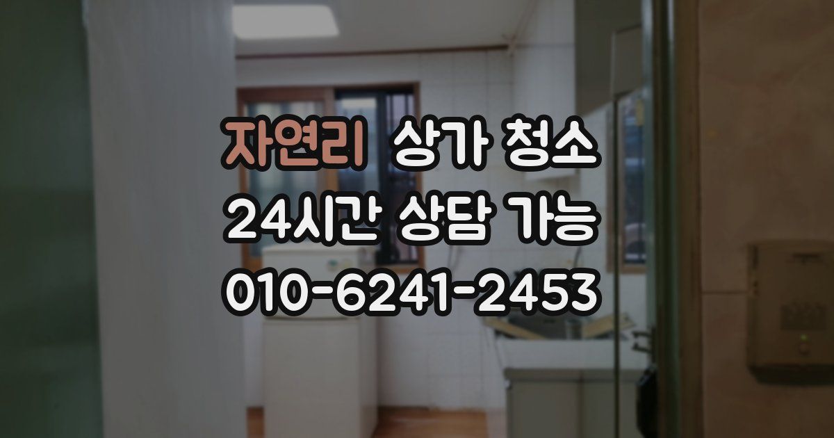 자연리 상가 청소