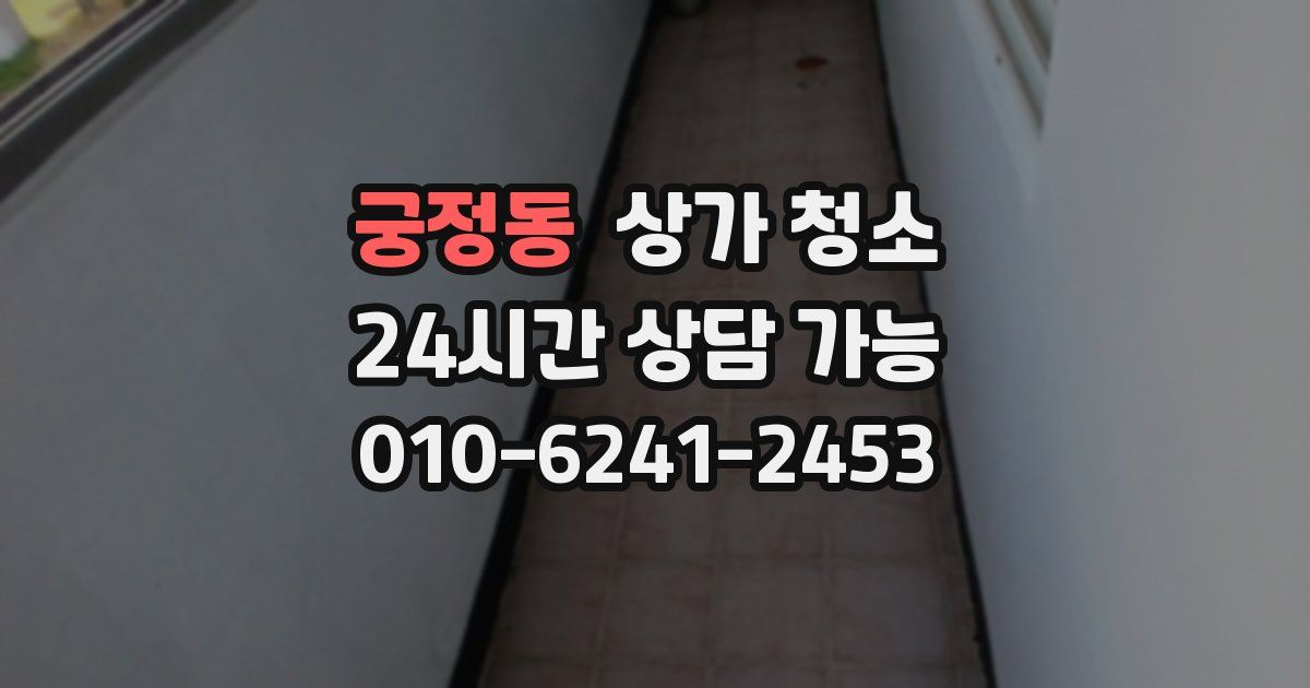 궁정동 상가 청소