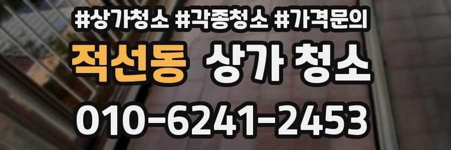 적선동 상가 청소